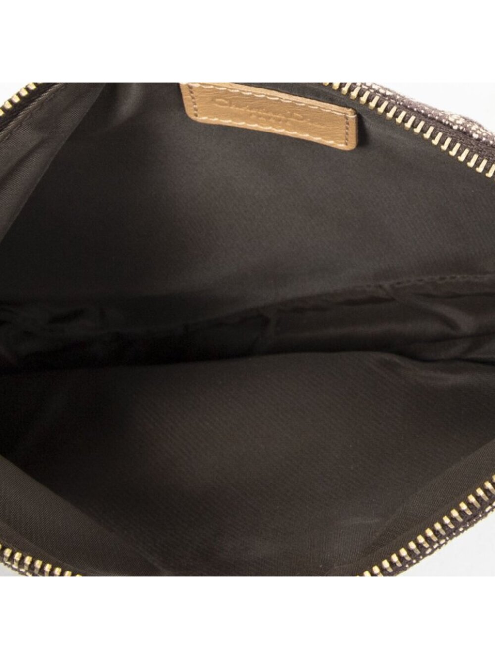 Dior Mini Saddle Pochette Brown Beige Trotter Pattern Canvas Pouch - Picture 9 of 10